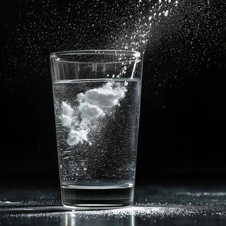 Pulver in Wasserglas