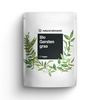 Bio-Gartengraspulver von Natural Elements aus Bio-Zutaten.