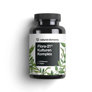 Flora-21® Kulturen Komplex von NATURAL ELEMENTS, Darmflora und Verdauung unterstützen