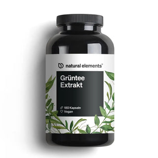 Grüntee Extrakt Kapseln von natural elements mit einem kraftvollen koffeinreichen Boost