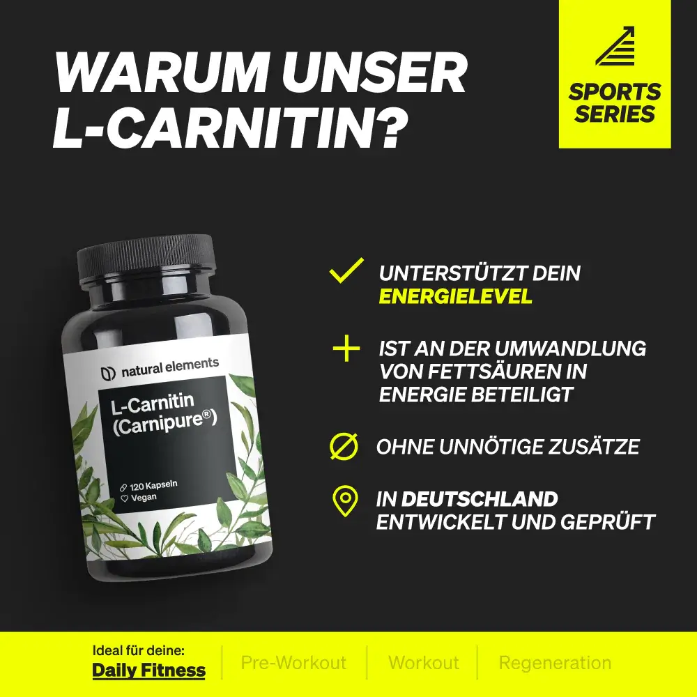 L-Carnitin-kapseln 100 % glutenfrei – natural elements