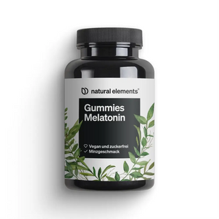 Gummies Melatonin von NATURAL ELEMENTS, vegan, zuckerfrei, Minzgeschmack