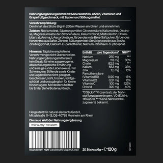Deutsches Etikett mit Nährwerten, Zutaten natürlichen Ursprungs, Gebrauchsanleitung, Website, Firma und 120g Netto.