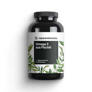 Omega 3 von Natural Elements aus Fischöl 365 Kapseln in Triglyceridform