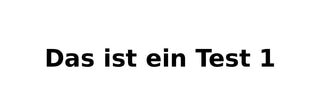 Text mit der Aufschrift „Das ist ein Test 1“ für den Shopify-Testartikel.
