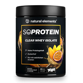 SoProtein Clear Whey Isolate von NATURAL ELEMENTS, Mango-Passionsfrucht-Geschmack