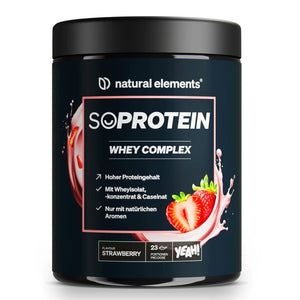 SoProtein Whey Complex von NATURAL ELEMENTS mit Erdbeergeschmack