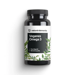 Veganes Omega 3 von Natural Elements, aus Algenöl mit DHA und EPA