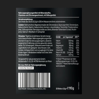 Rückseite einer Produktverpackung mit Nährwertangaben, Anwendungshinweisen, Zutatenliste, Strichcode und Herstellerangaben in deutscher Sprache.