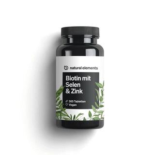 Biotin mit Selen & Zink Tabletten von natural elements für gesunde Haut